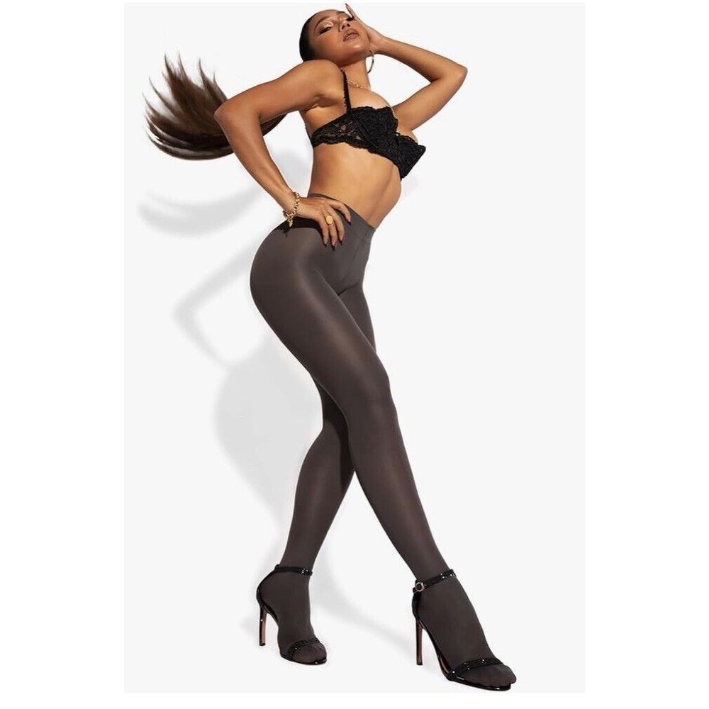 Sofsy Opaque Tights Pantyhose Italy Matte‎ High Waist Gray 40 Den Size 2-S New